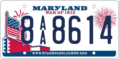 MD license plate 8AA8614