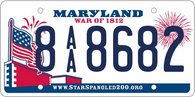 MD license plate 8AA8682