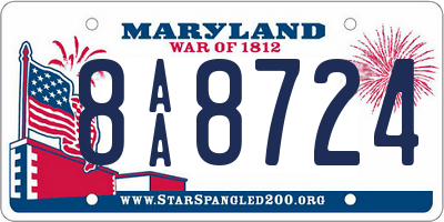 MD license plate 8AA8724