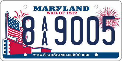 MD license plate 8AA9005