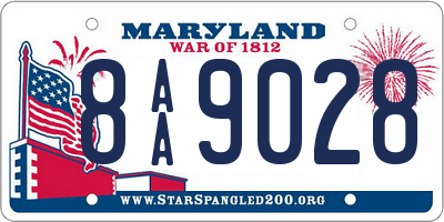MD license plate 8AA9028