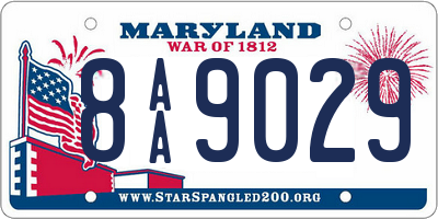MD license plate 8AA9029