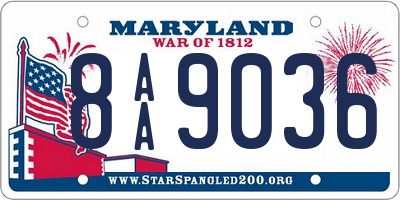 MD license plate 8AA9036