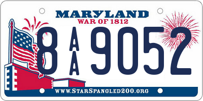 MD license plate 8AA9052