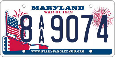 MD license plate 8AA9074