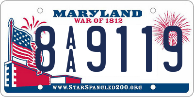 MD license plate 8AA9119