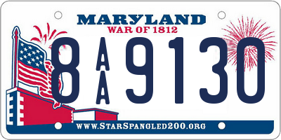 MD license plate 8AA9130