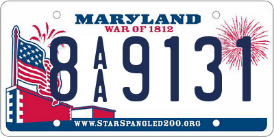 MD license plate 8AA9131