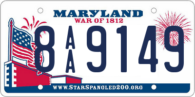 MD license plate 8AA9149