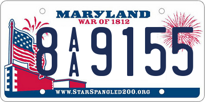 MD license plate 8AA9155