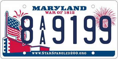 MD license plate 8AA9199