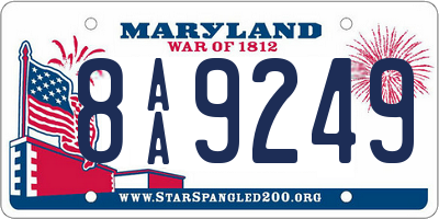 MD license plate 8AA9249