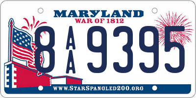 MD license plate 8AA9395