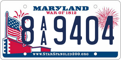 MD license plate 8AA9404