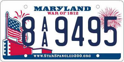 MD license plate 8AA9495