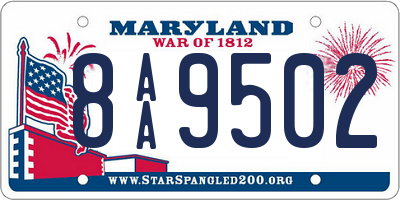 MD license plate 8AA9502