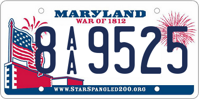 MD license plate 8AA9525