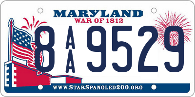 MD license plate 8AA9529