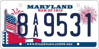MD license plate 8AA9531