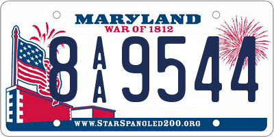 MD license plate 8AA9544