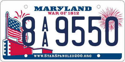 MD license plate 8AA9550