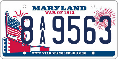 MD license plate 8AA9563