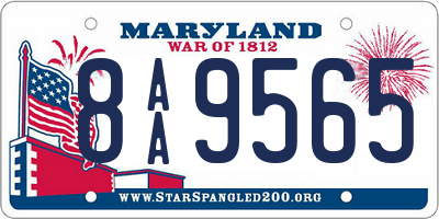 MD license plate 8AA9565