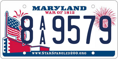 MD license plate 8AA9579