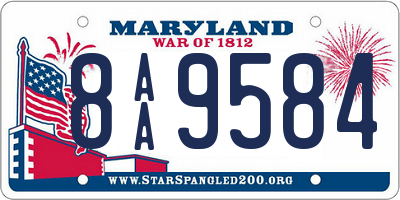 MD license plate 8AA9584