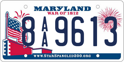 MD license plate 8AA9613