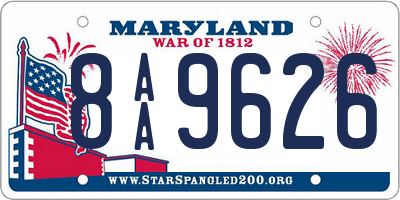 MD license plate 8AA9626