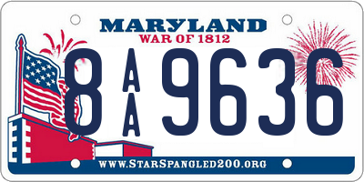 MD license plate 8AA9636