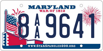MD license plate 8AA9641