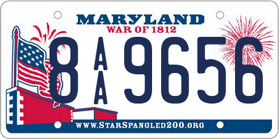 MD license plate 8AA9656