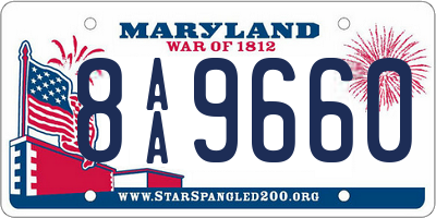 MD license plate 8AA9660