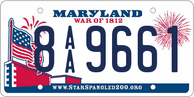 MD license plate 8AA9661