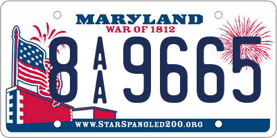 MD license plate 8AA9665