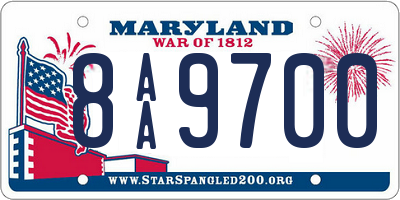 MD license plate 8AA9700