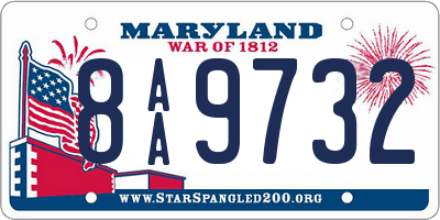 MD license plate 8AA9732
