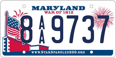 MD license plate 8AA9737