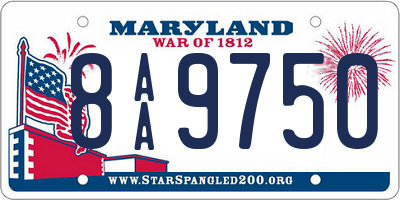 MD license plate 8AA9750