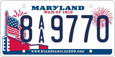 MD license plate 8AA9770