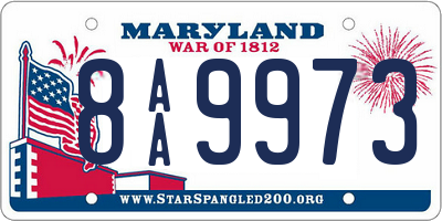 MD license plate 8AA9973