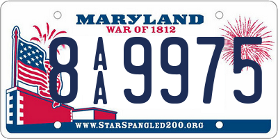MD license plate 8AA9975