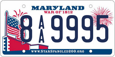 MD license plate 8AA9995