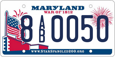 MD license plate 8AB0050