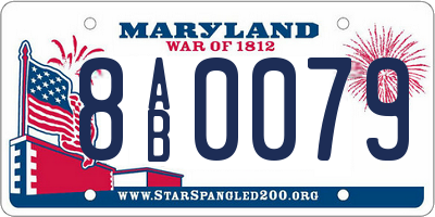 MD license plate 8AB0079