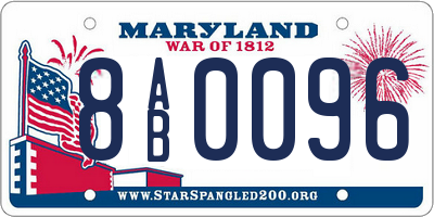 MD license plate 8AB0096
