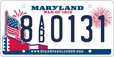 MD license plate 8AB0131