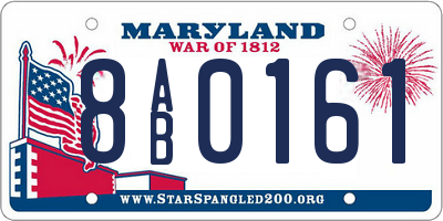 MD license plate 8AB0161